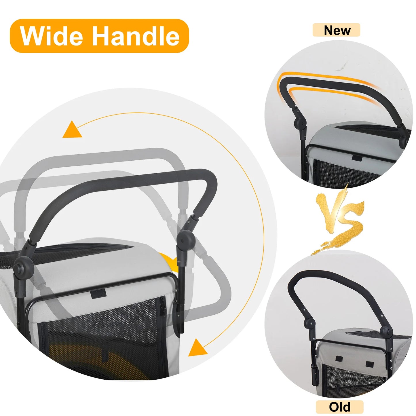 Premium 4-Wheel Dog Stroller – Foldable Pet Jogger Wagon for Small, Medium & Large Dogs