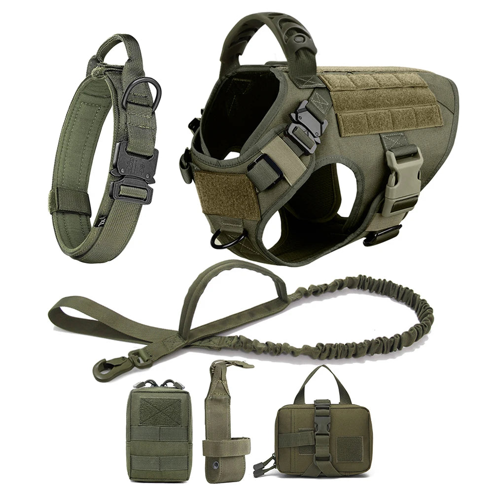 Large Dog Harness & Leash Set – Vest Training Harness for German Shepherd, Malinois, Medium & Large Dogs