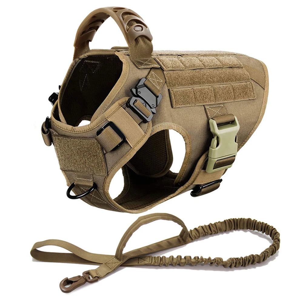 Large Dog Harness & Leash Set – Vest Training Harness for German Shepherd, Malinois, Medium & Large Dogs