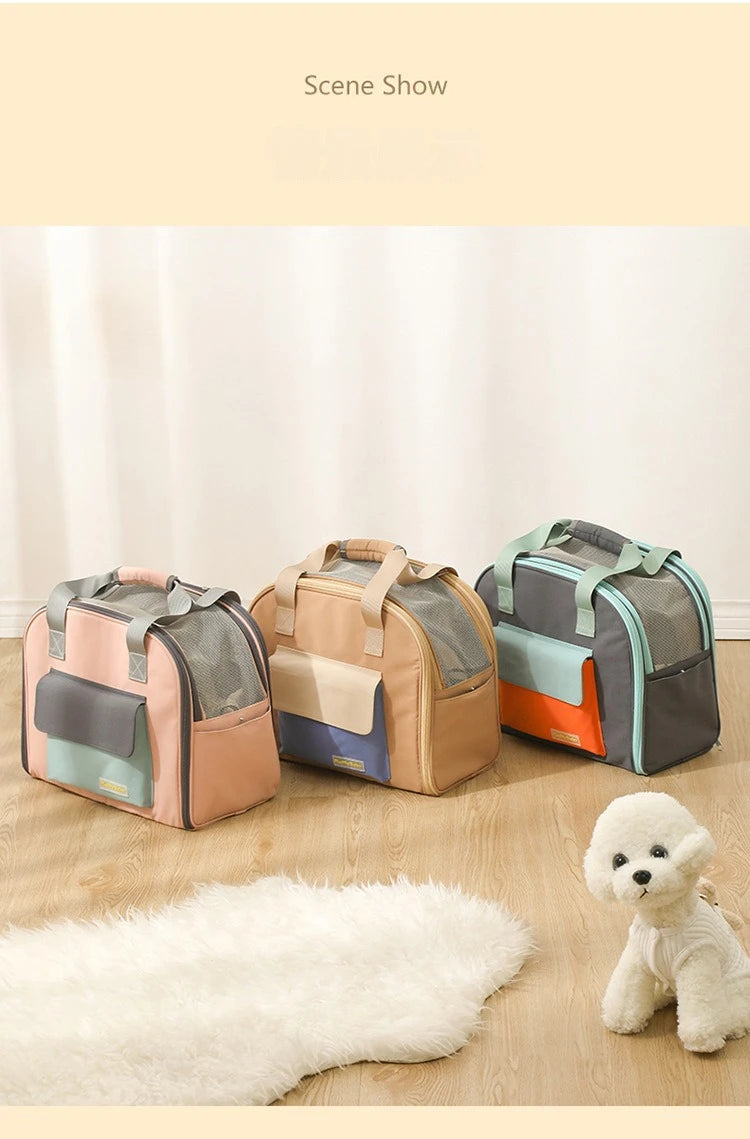 Multifunctional Pet Carrier Bag – Breathable Shoulder & Handbag for Cats and Dogs (Under 4KG)