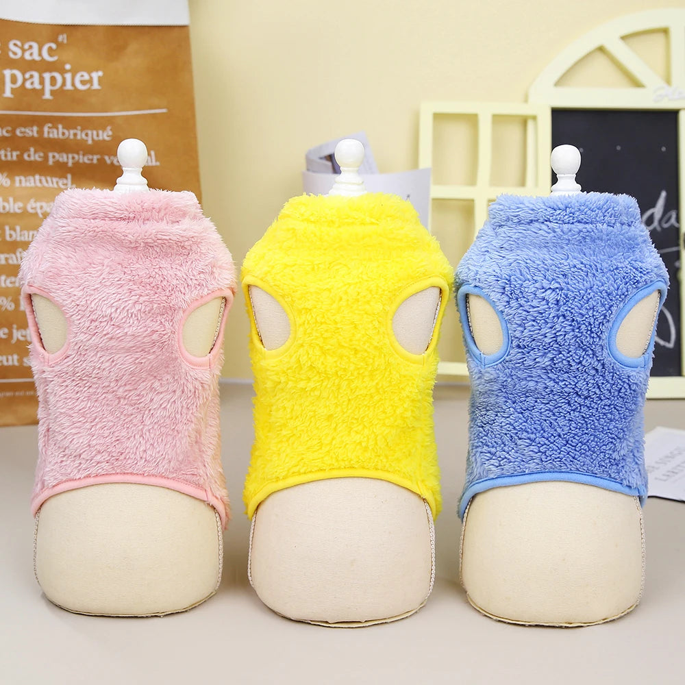 Soft Fleece Dog & Cat Vest – Warm Pet Sweater for Small Breeds