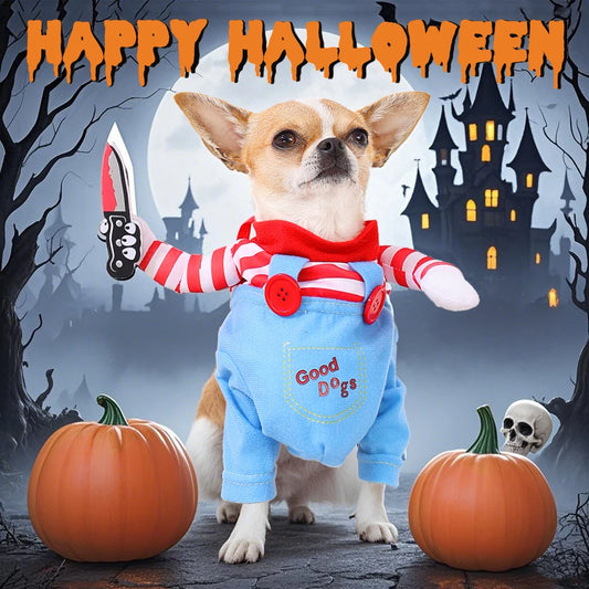 Halloween Knife Dog Costume – Funny Outfit for Small & Large Breeds
