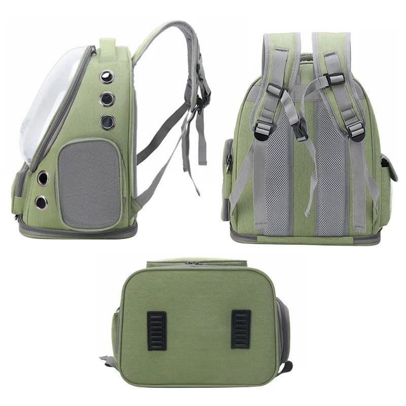 Transparent Pet Carrier Backpack – Breathable Travel Bag for Cats and Small Dogs