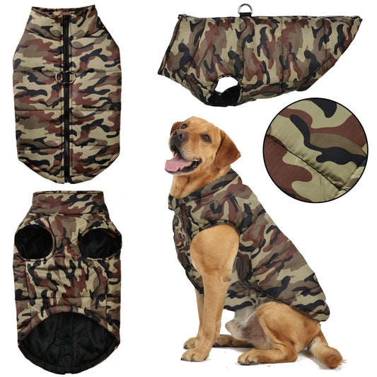 Waterproof Winter Dog Coat Camouflage Warm Jacket for Pets