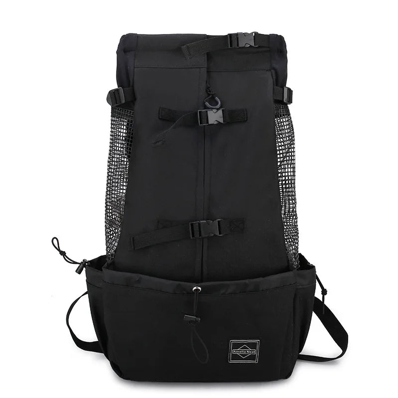 Strong Nylon Dog Carrier Backpack – Breathable Travel Bag for Small & Medium Dogs, Cycling & Outdoor Pet Backpack