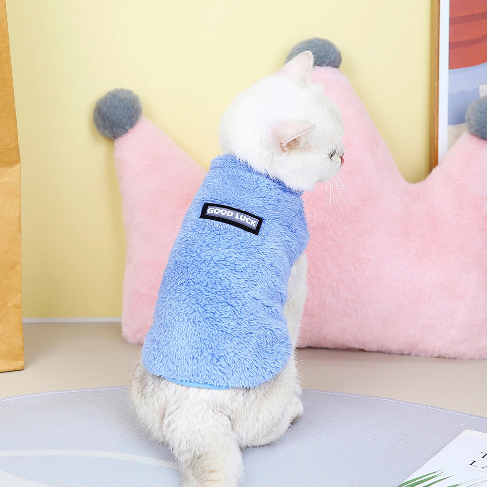 Soft Fleece Dog & Cat Vest – Warm Pet Sweater for Small Breeds
