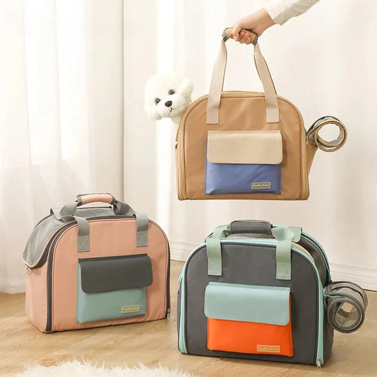 Multifunctional Pet Carrier Bag – Breathable Shoulder & Handbag for Cats and Dogs (Under 4KG)