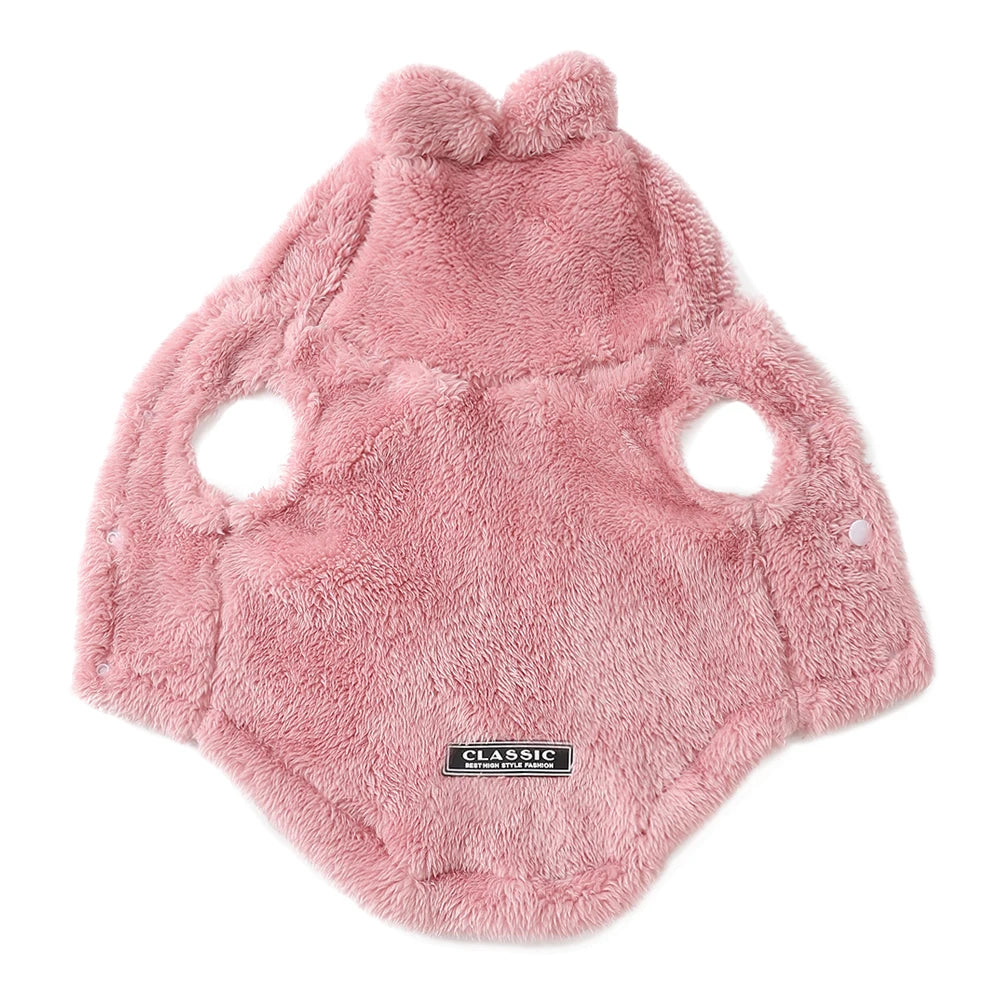 Soft Fleece Dog & Cat Hoodie – Warm Winter Coat for Small Breeds