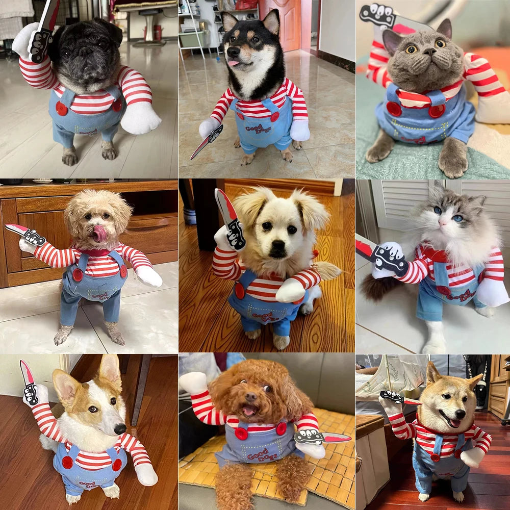 Halloween Knife Dog Costume – Funny Outfit for Small & Large Breeds