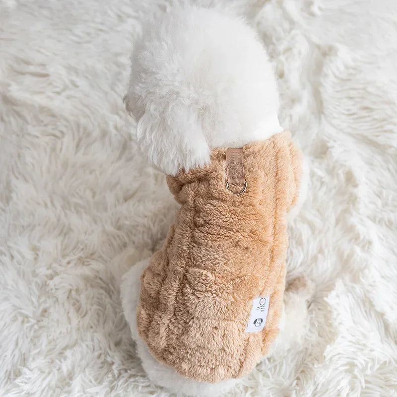 Warm Fleece Dog Pullover – Cozy Winter Sweater for Small Breeds