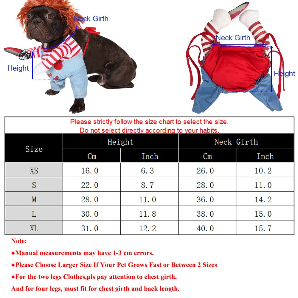 Halloween Knife Dog Costume – Funny Outfit for Small & Large Breeds
