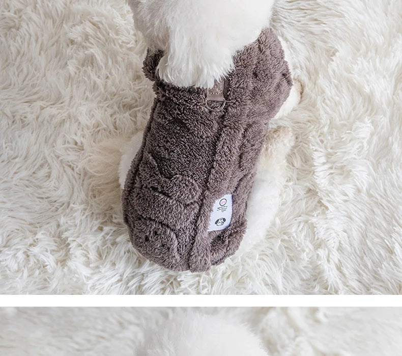 Warm Fleece Dog Pullover – Cozy Winter Sweater for Small Breeds