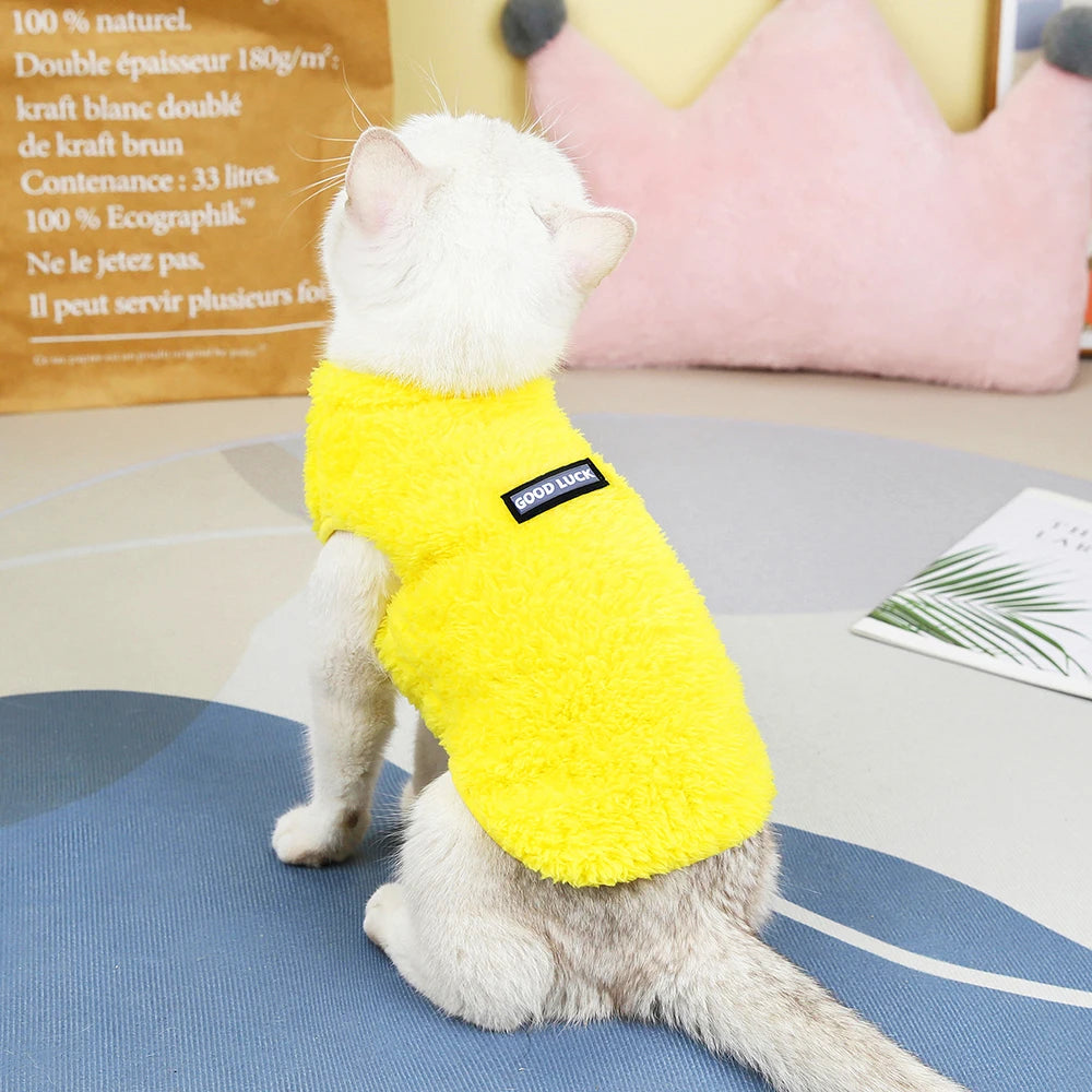 Soft Fleece Dog & Cat Vest – Warm Pet Sweater for Small Breeds