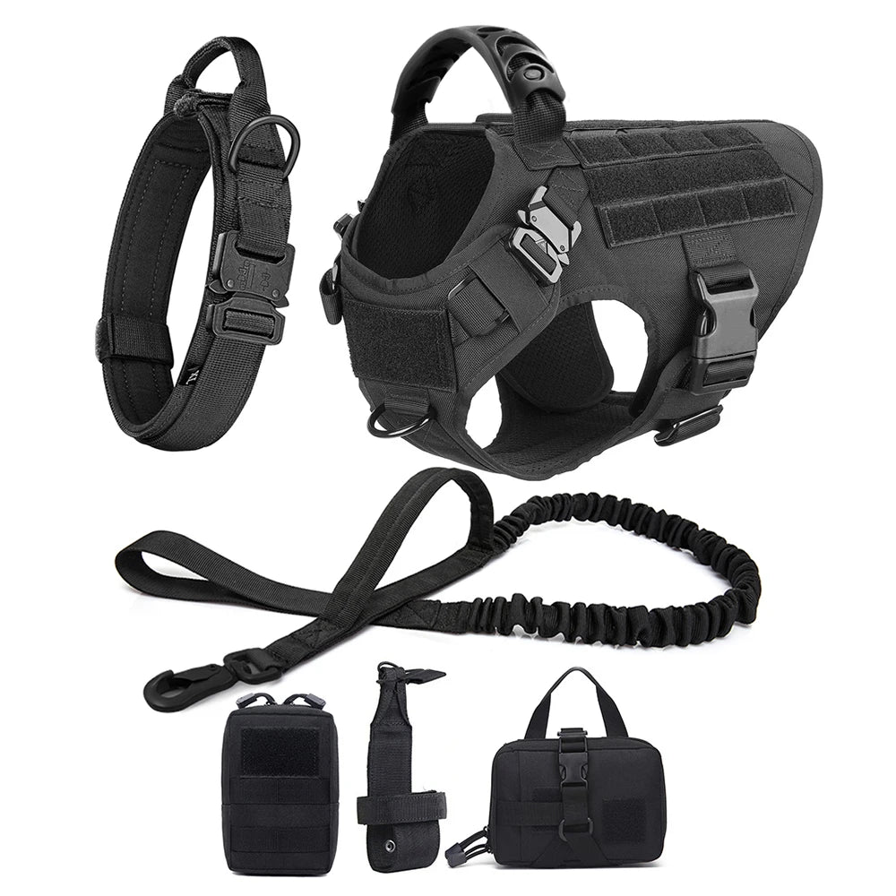 Large Dog Harness & Leash Set – Vest Training Harness for German Shepherd, Malinois, Medium & Large Dogs