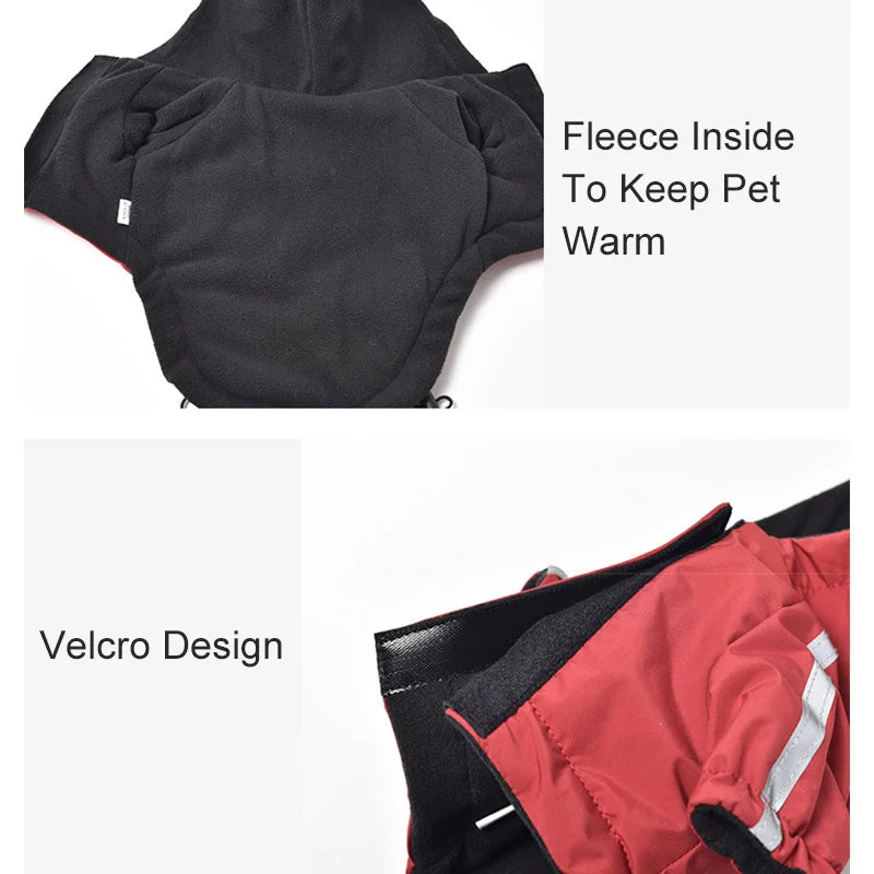 Waterproof Winter Pet Coat with Hood – Warm Jacket for Small Dogs
