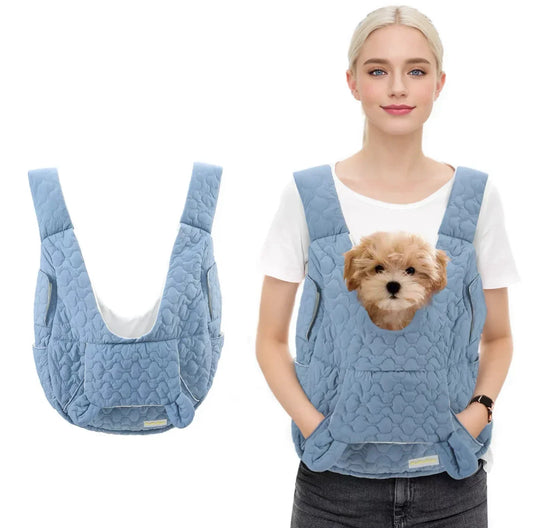 Waterproof Dog & Cat Backpack Carrier – Extra Large, Windproof, Hands-Free Chest Bag for Pets up to 4KG