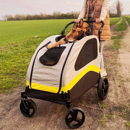Premium 4-Wheel Dog Stroller – Foldable Pet Jogger Wagon for Small, Medium & Large Dogs