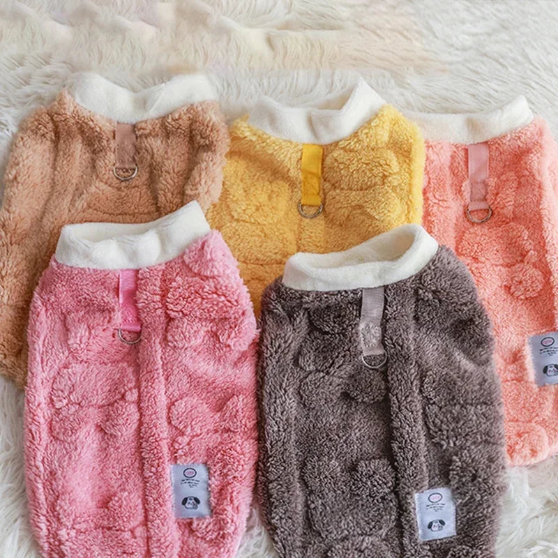 Warm Fleece Dog Pullover – Cozy Winter Sweater for Small Breeds