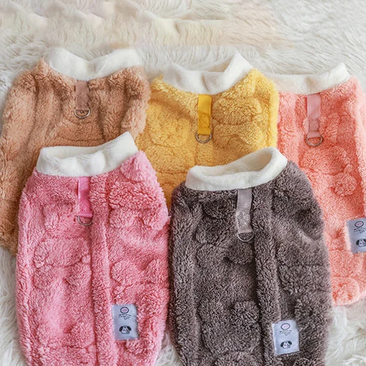 Warm Fleece Dog Pullover – Cozy Winter Sweater for Small Breeds