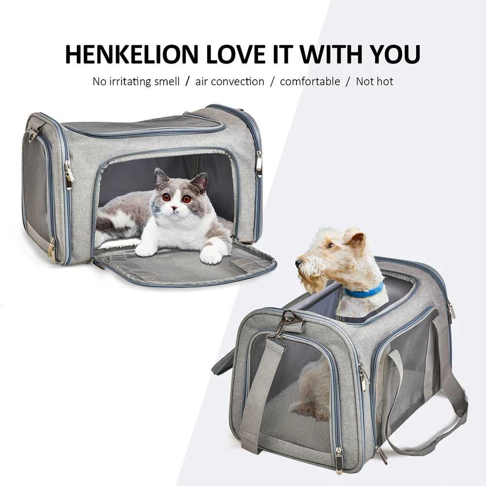 Airline Approved Dog & Cat Carrier Bag – Soft-Sided Waterproof Travel Backpack for Small Pets