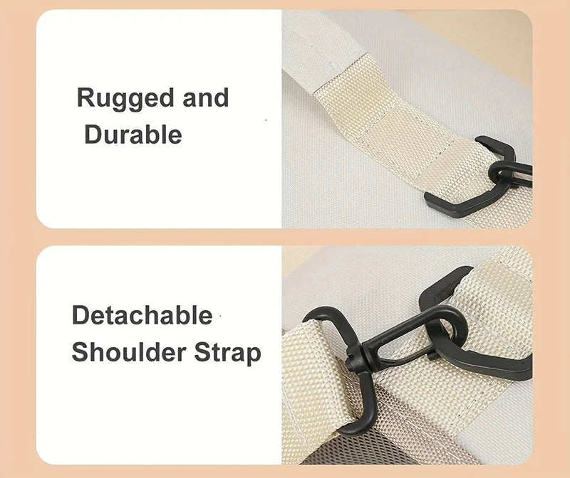Portable Foldable Pet Carrier Bag – Breathable Oxford Shoulder Bag for Small Dogs & Cats (Up to 7kg)
