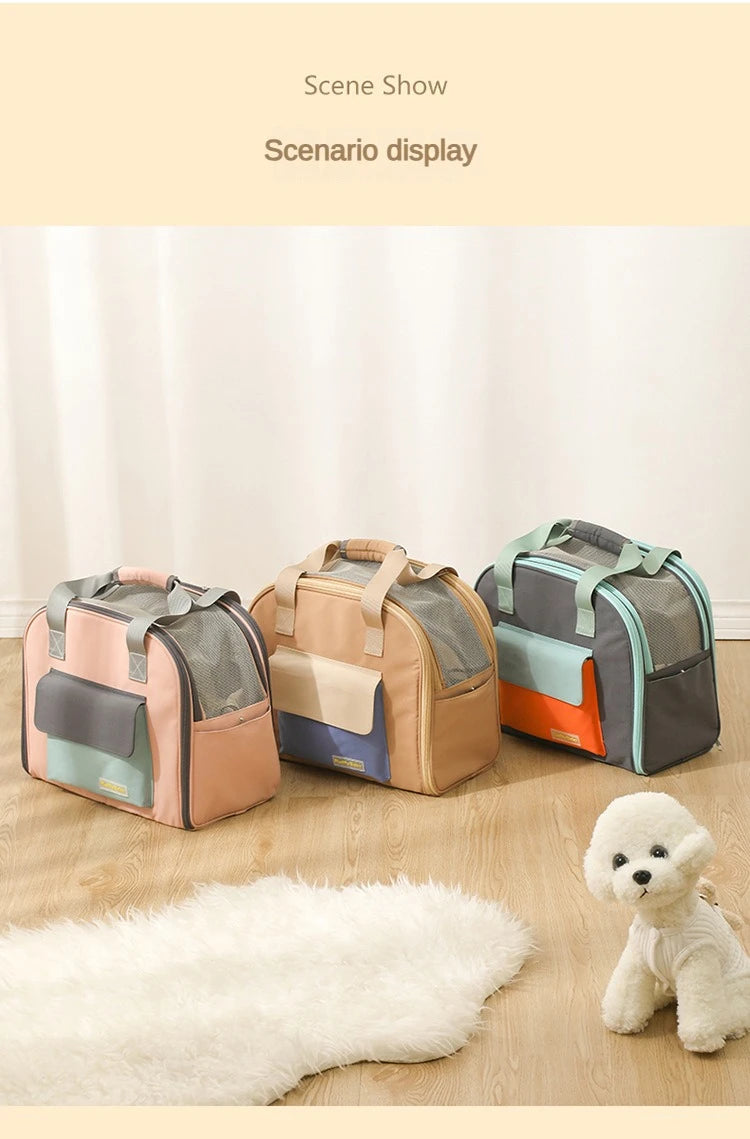 Multifunctional Pet Carrier Bag – Breathable Shoulder & Handbag for Cats and Dogs (Under 4KG)
