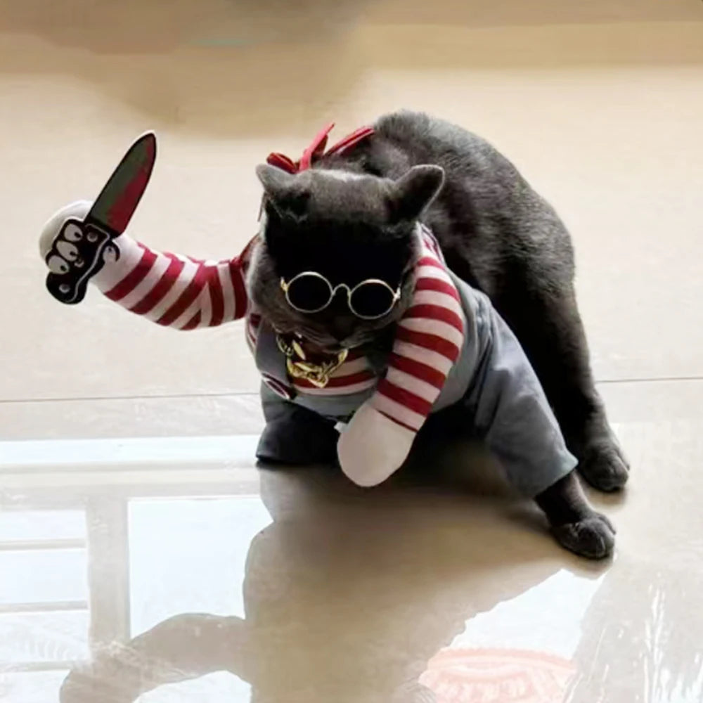Halloween Knife Dog Costume – Funny Outfit for Small & Large Breeds
