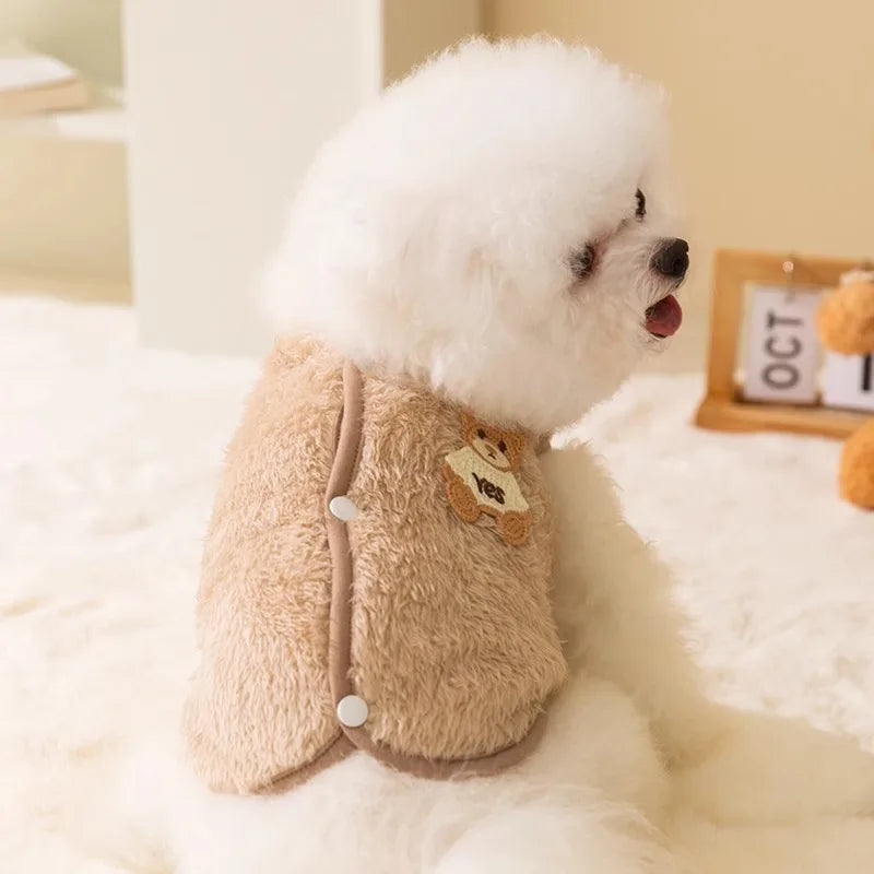 Autumn Winter Dog Coat – Warm Flower Jacket for Small Dogs
