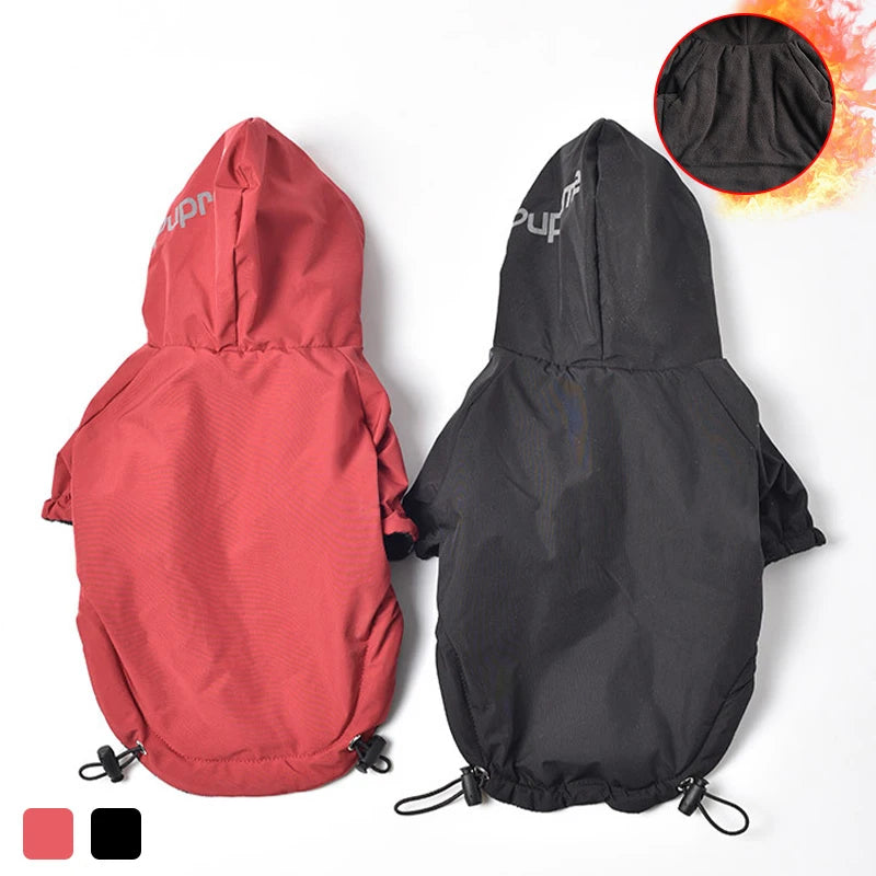 Waterproof Winter Pet Coat with Hood – Warm Jacket for Small Dogs