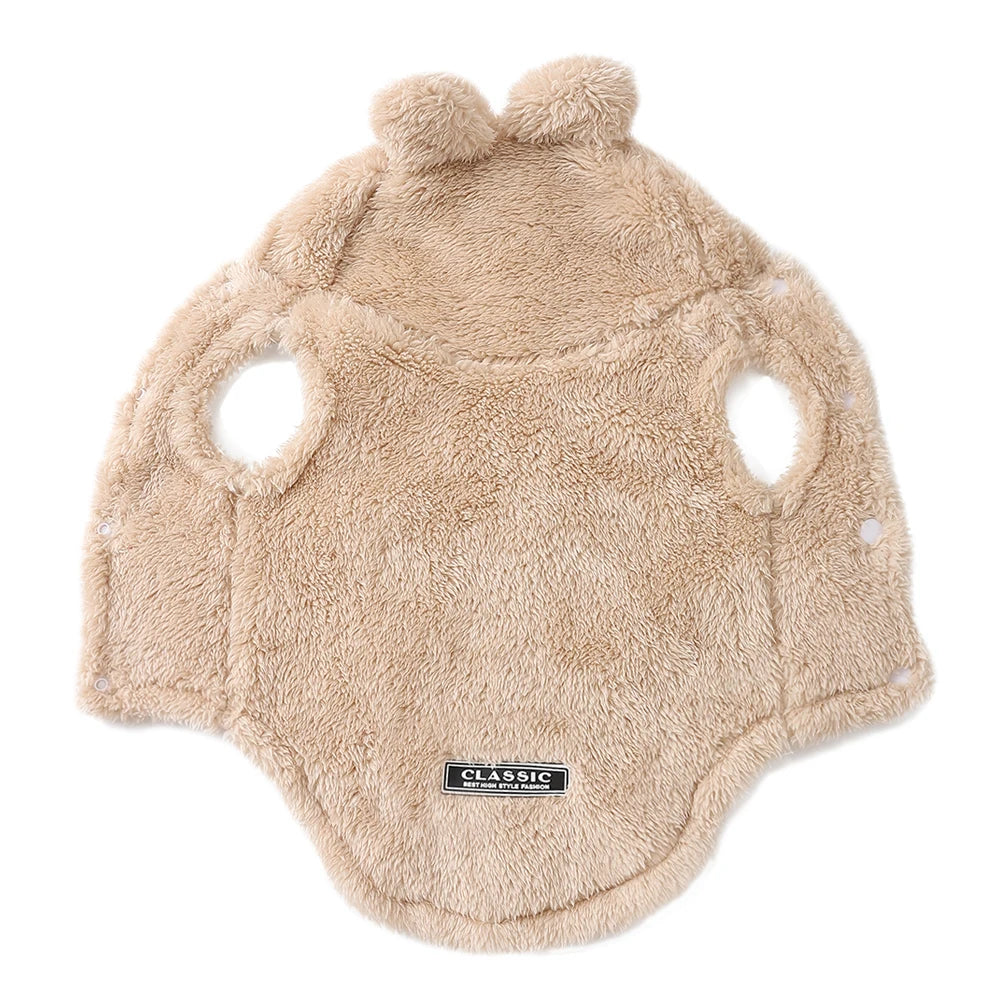 Soft Fleece Dog & Cat Hoodie – Warm Winter Coat for Small Breeds