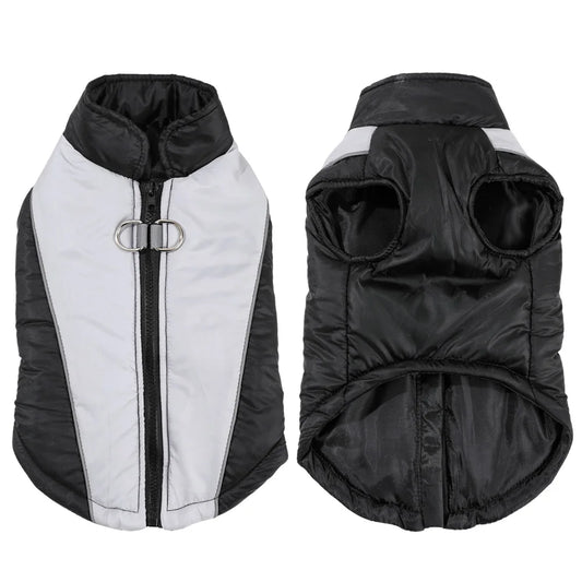 Winter Windproof Dog Jacket with Zipper Reflective for Small Dogs Cats