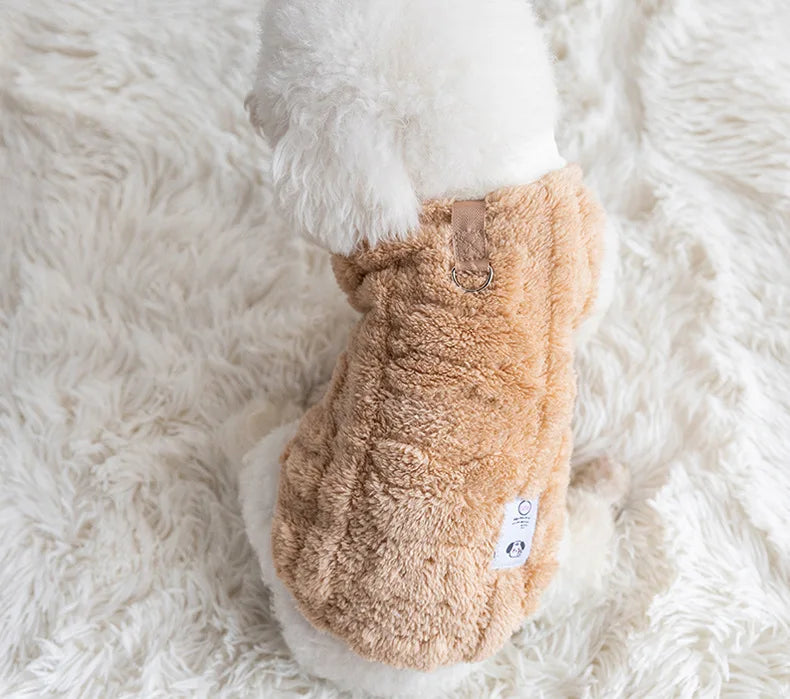 Warm Fleece Dog Pullover – Cozy Winter Sweater for Small Breeds