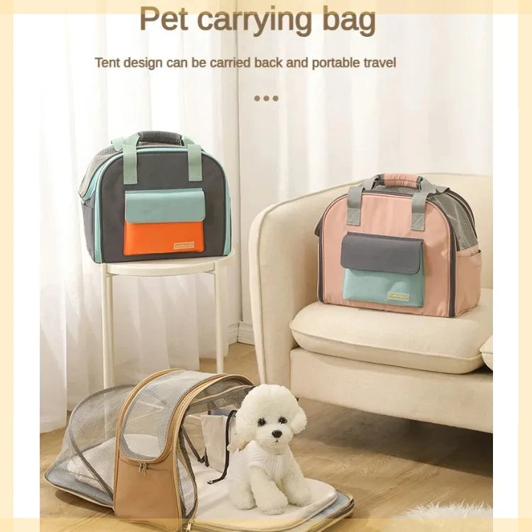 Multifunctional Pet Carrier Bag – Breathable Shoulder & Handbag for Cats and Dogs (Under 4KG)