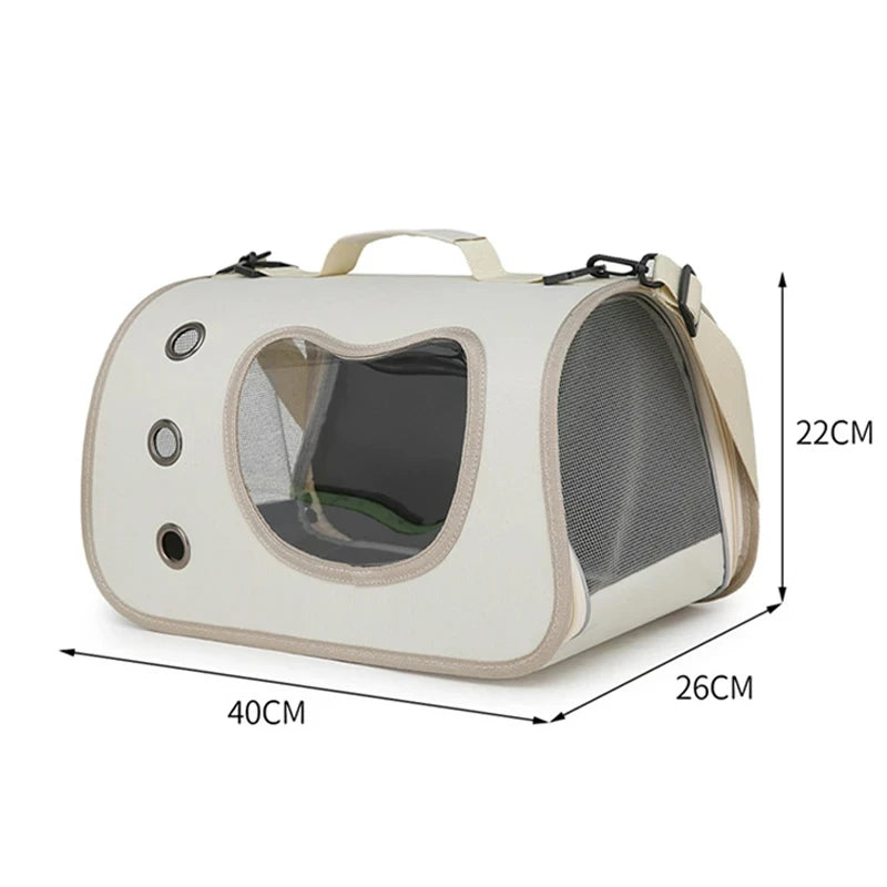 Portable Foldable Pet Carrier Bag – Breathable Oxford Shoulder Bag for Small Dogs & Cats (Up to 7kg)