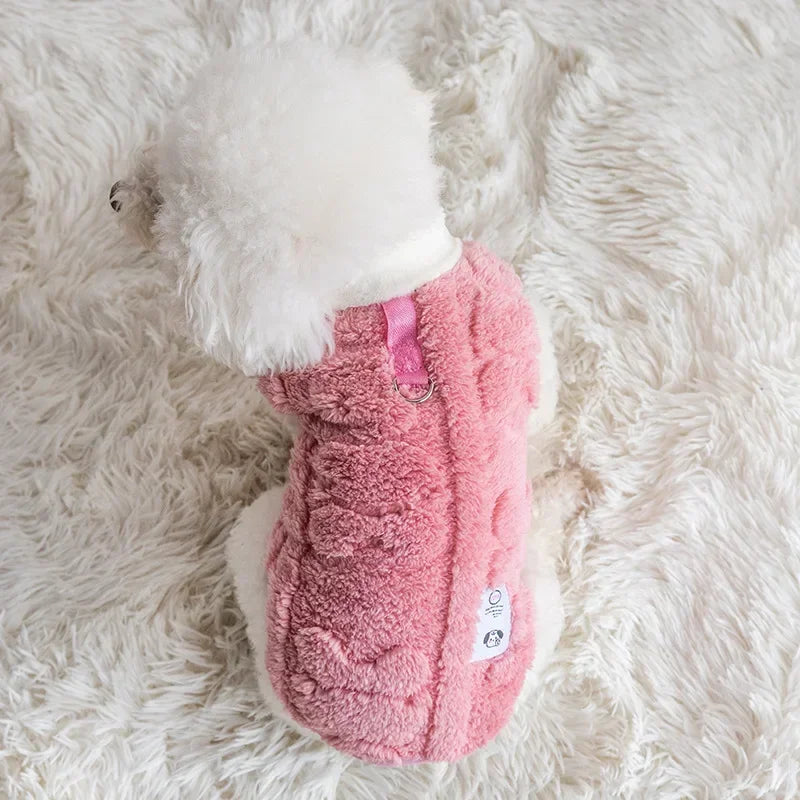 Warm Fleece Dog Pullover – Cozy Winter Sweater for Small Breeds
