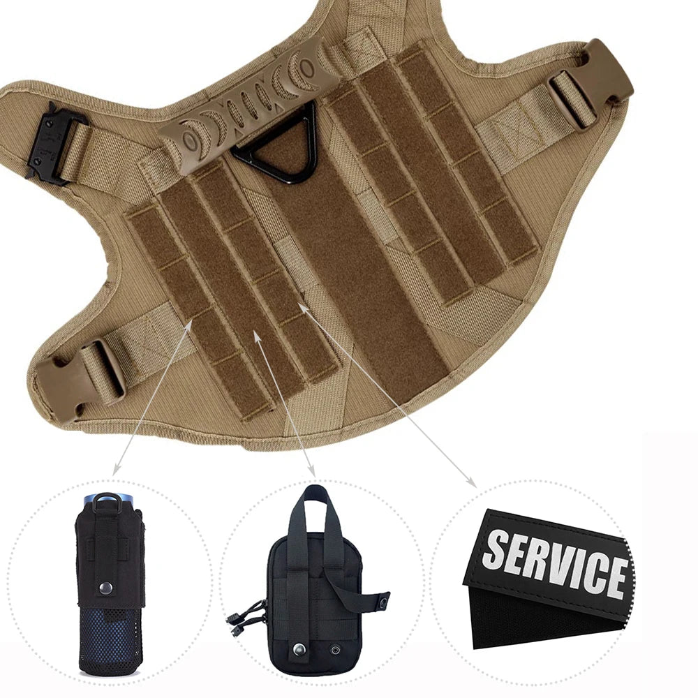 Large Dog Harness & Leash Set – Vest Training Harness for German Shepherd, Malinois, Medium & Large Dogs