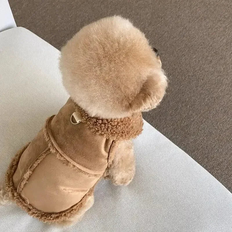 Luxury Winter Dog Vest – Soft Warm Designer Coat for Small Dogs
