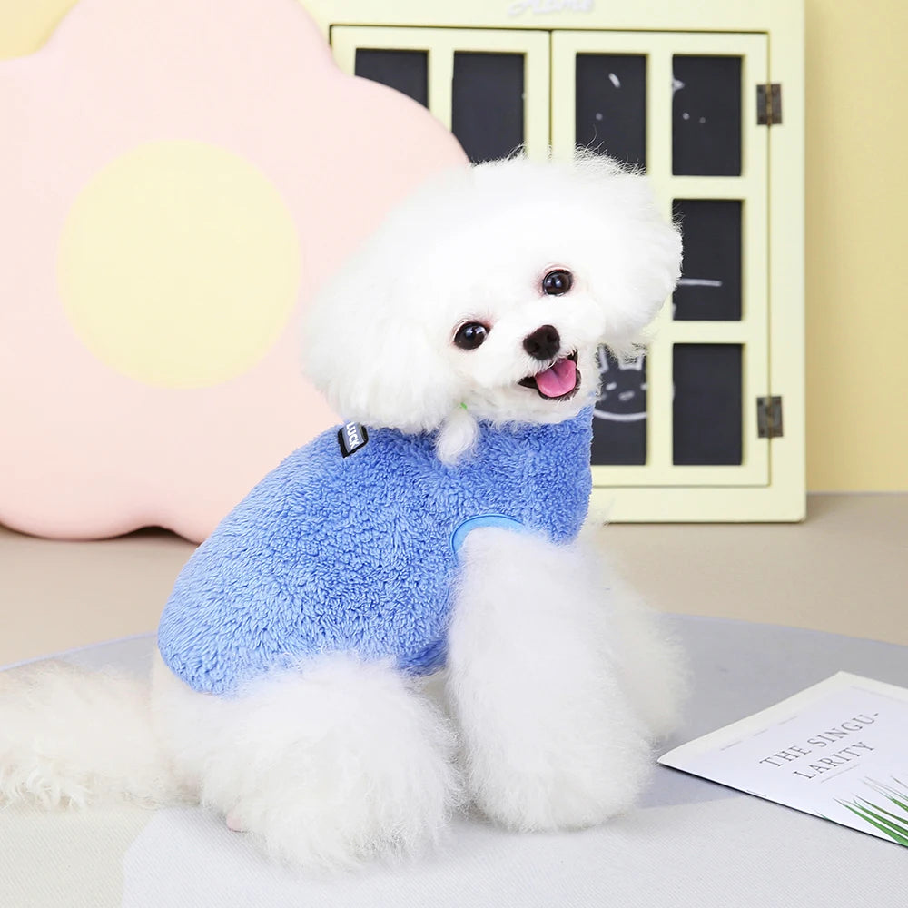Soft Fleece Dog & Cat Vest – Warm Pet Sweater for Small Breeds