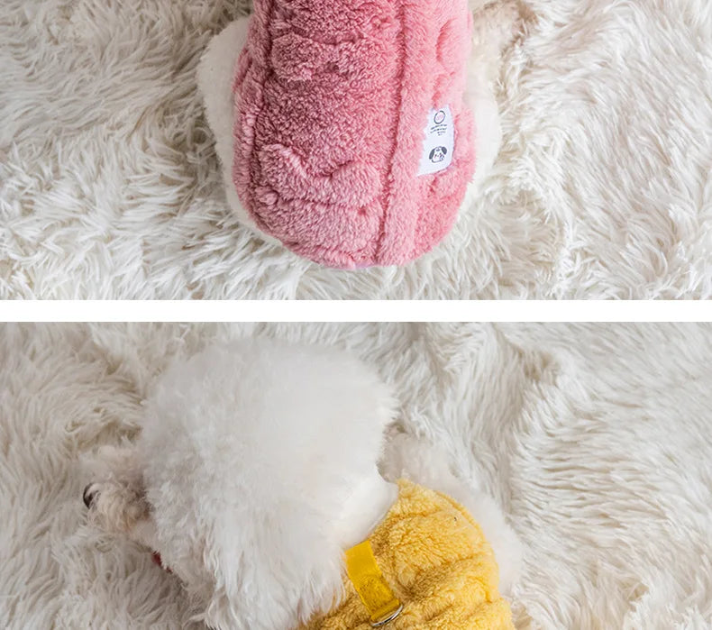 Warm Fleece Dog Pullover – Cozy Winter Sweater for Small Breeds