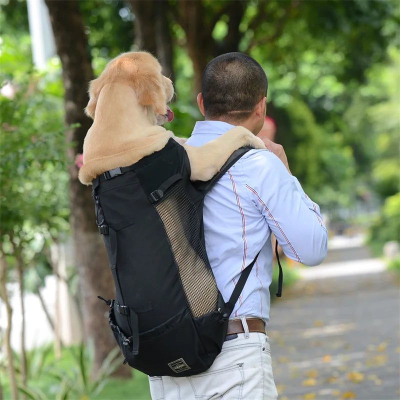 Strong Nylon Dog Carrier Backpack – Breathable Travel Bag for Small & Medium Dogs, Cycling & Outdoor Pet Backpack