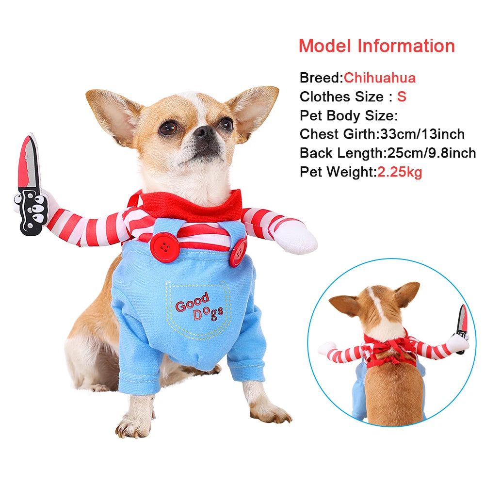 Halloween Knife Dog Costume – Funny Outfit for Small & Large Breeds