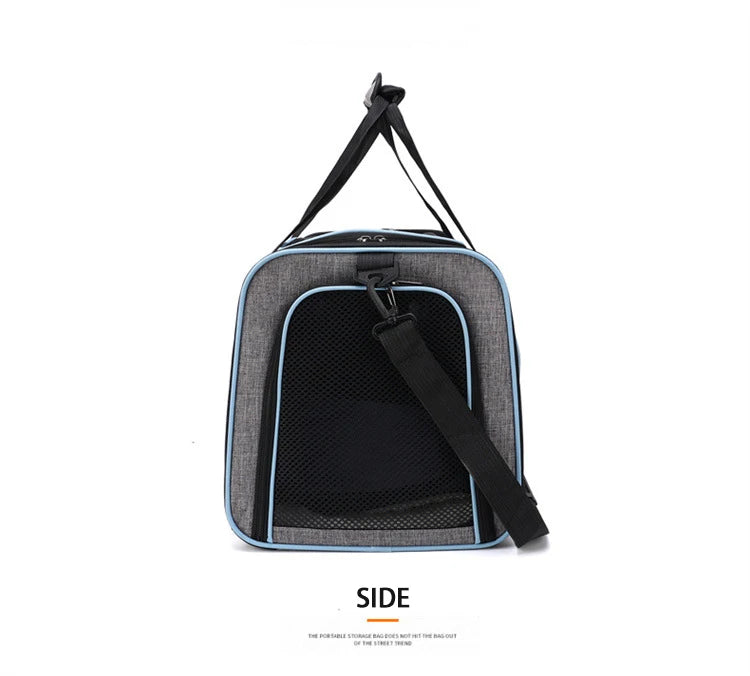 Foldable Expandable Pet Carrier Bag – Breathable Mesh Travel Bag for Cats & Small Dogs