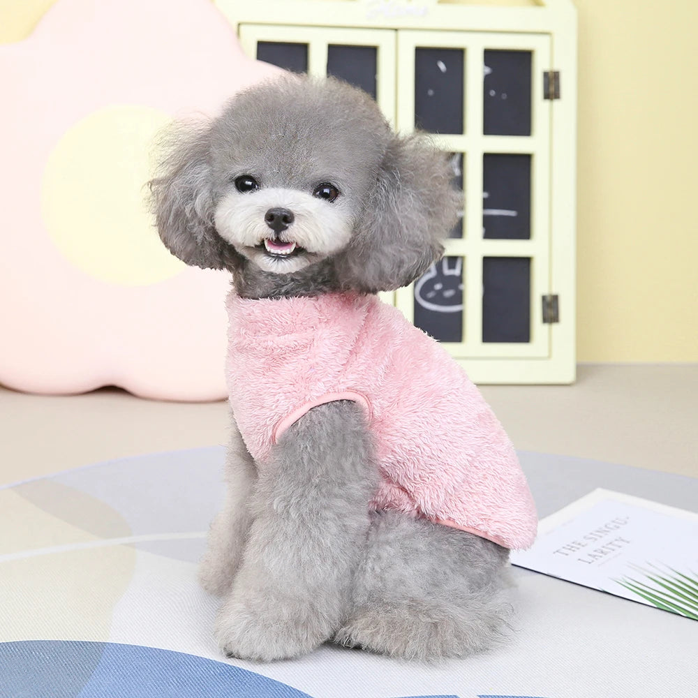 Soft Fleece Dog & Cat Vest – Warm Pet Sweater for Small Breeds