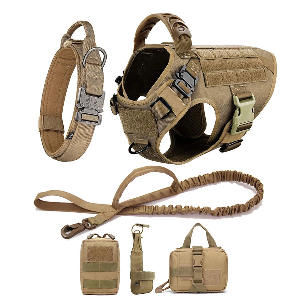Large Dog Harness & Leash Set – Vest Training Harness for German Shepherd, Malinois, Medium & Large Dogs