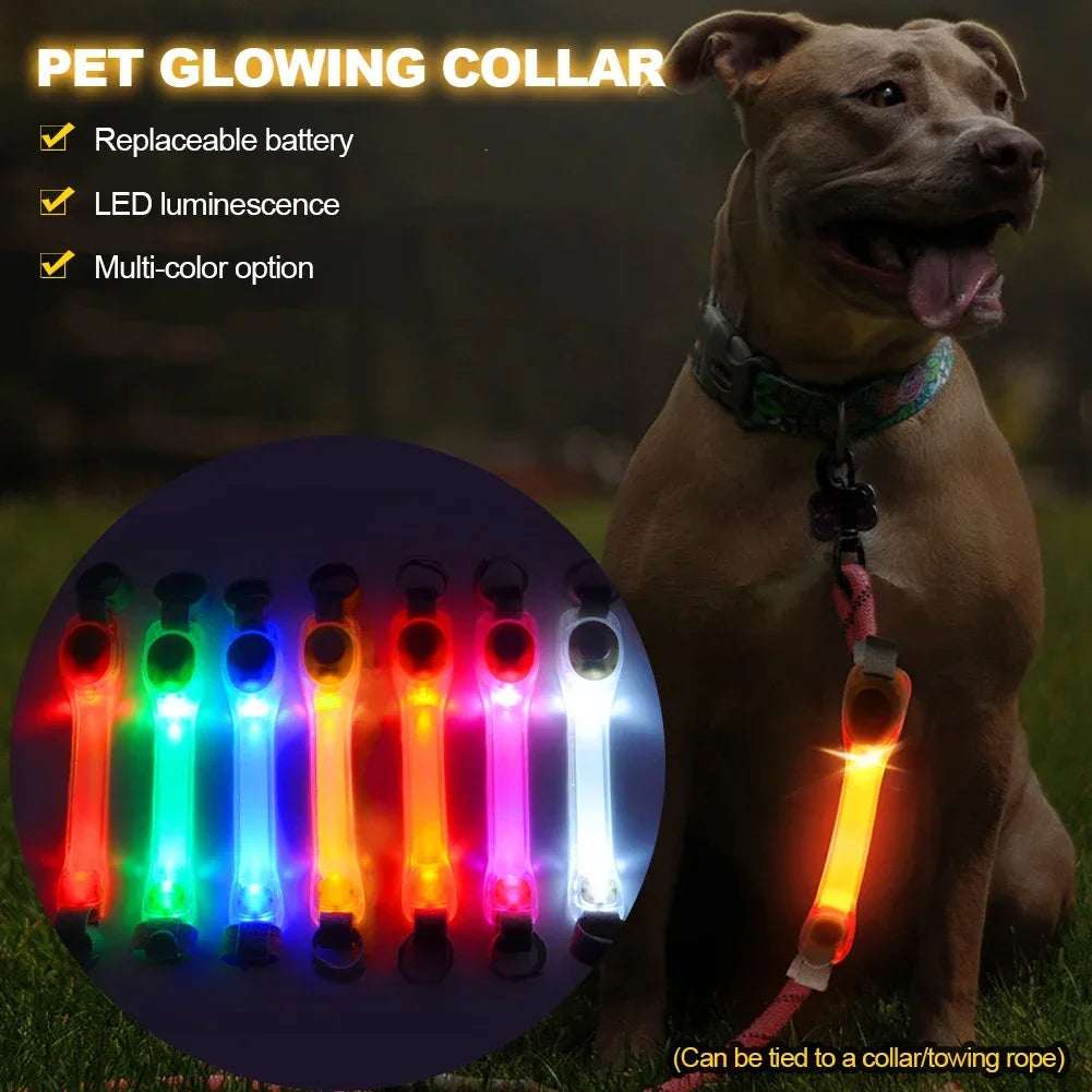 Waterproof LED Dog Collar – Anti-Lost Glowing Light Strip with Multi-Color Options for Night Safety
