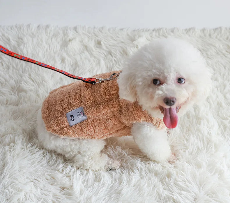 Warm Fleece Dog Pullover – Cozy Winter Sweater for Small Breeds