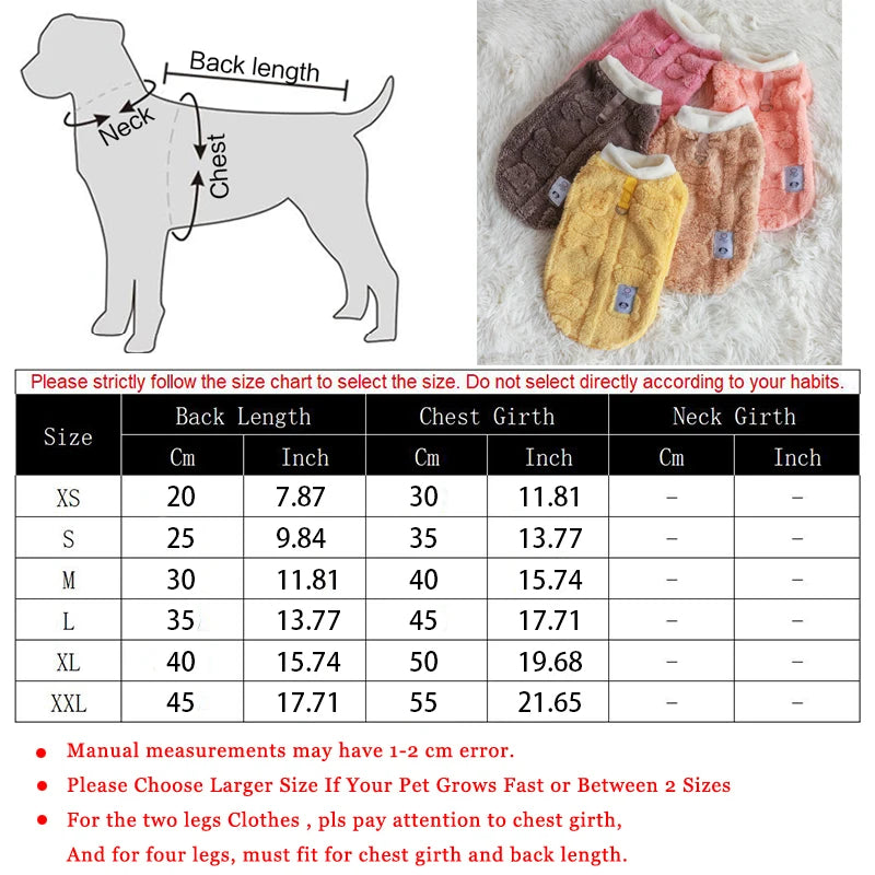 Warm Fleece Dog Pullover – Cozy Winter Sweater for Small Breeds