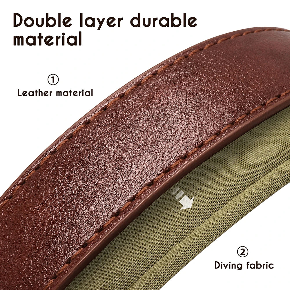 Customized PU Leather Dog Collar – Soft Padded Adjustable Collar with Free Nameplate Engraving for Small, Medium & Large Dogs