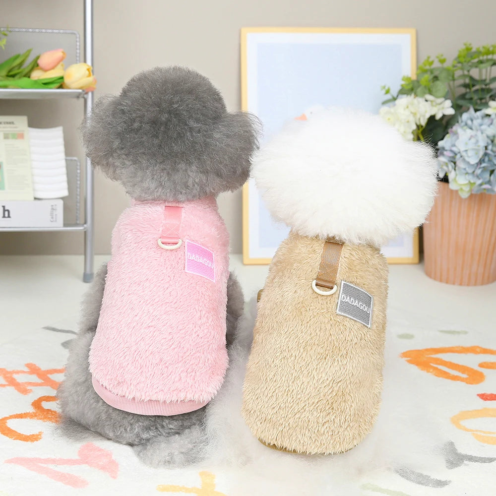 Soft Fleece Dog & Cat Vest – Warm Pet Sweater for Small Breeds