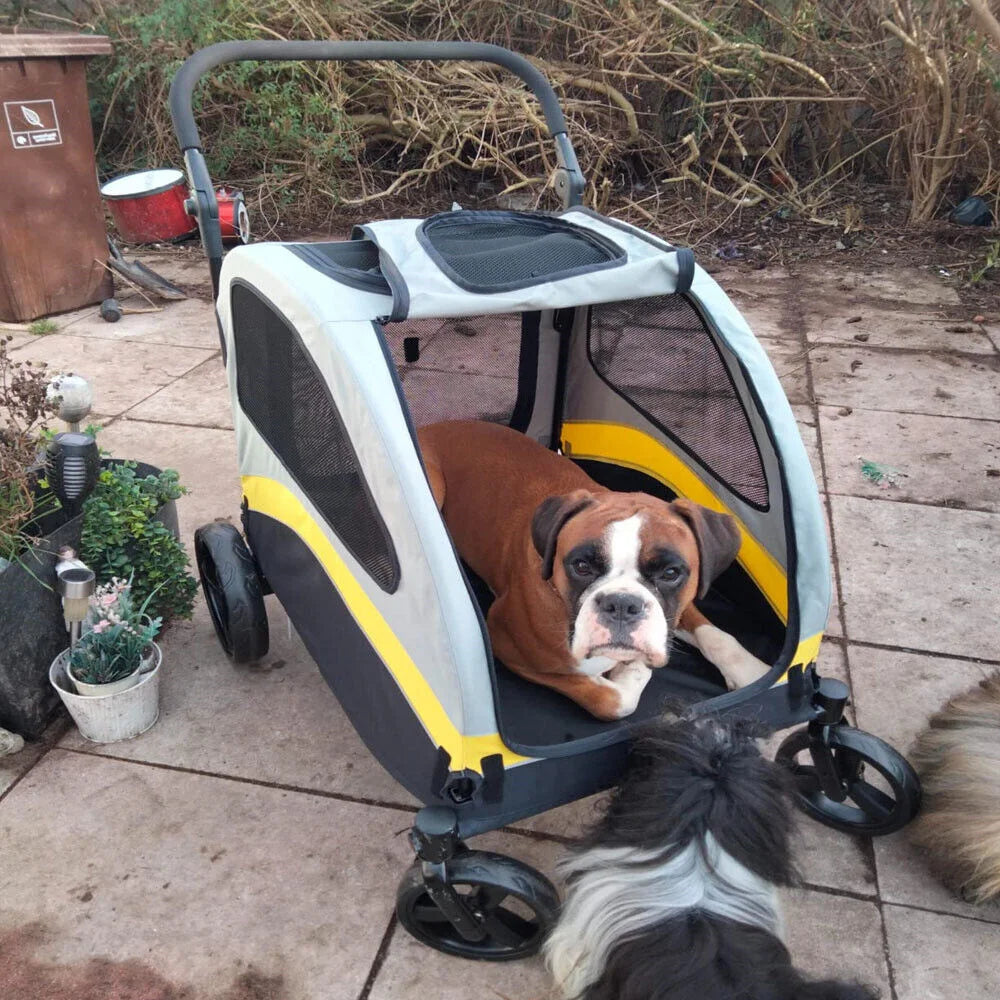 Premium 4-Wheel Dog Stroller – Foldable Pet Jogger Wagon for Small, Medium & Large Dogs
